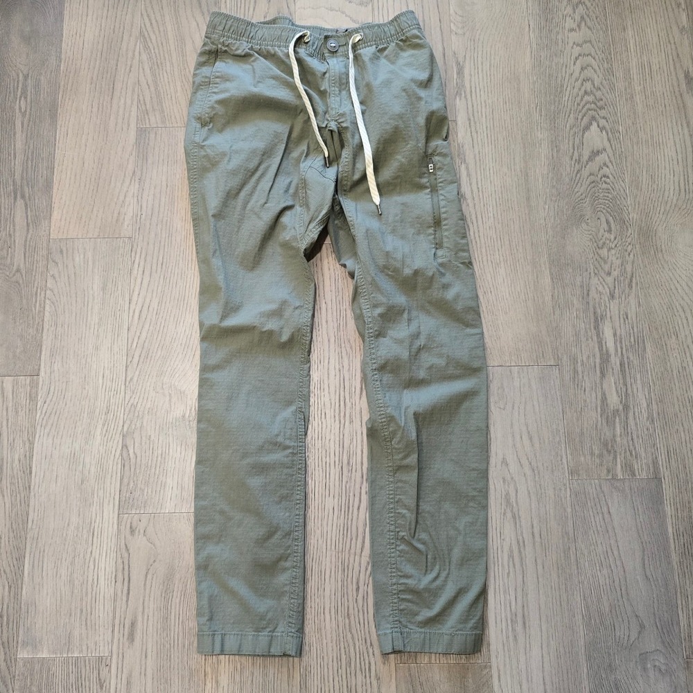 Vuori Ripstop Climber Pants Mens Small Army Green V412 Organic Cotton Stretch